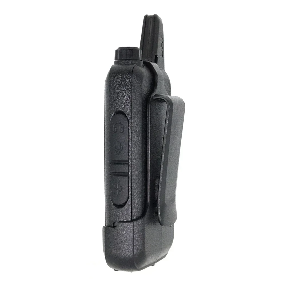 MINI-02 Walkie Talkie Mini 5W UHF 400-470MHz 16 saluran pengisi daya USB dua arah Radio portabel DMR Ham Radio RT22 FM Transceiver