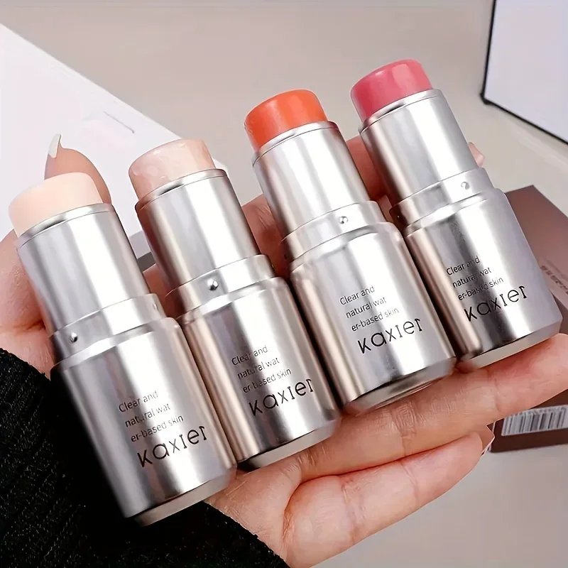 Bâton de fard à joues imperméable pour éclaircir le visage, correcteur de paillettes, illuminateur de Contour, scintillant, Rouge, crème cosmétique
