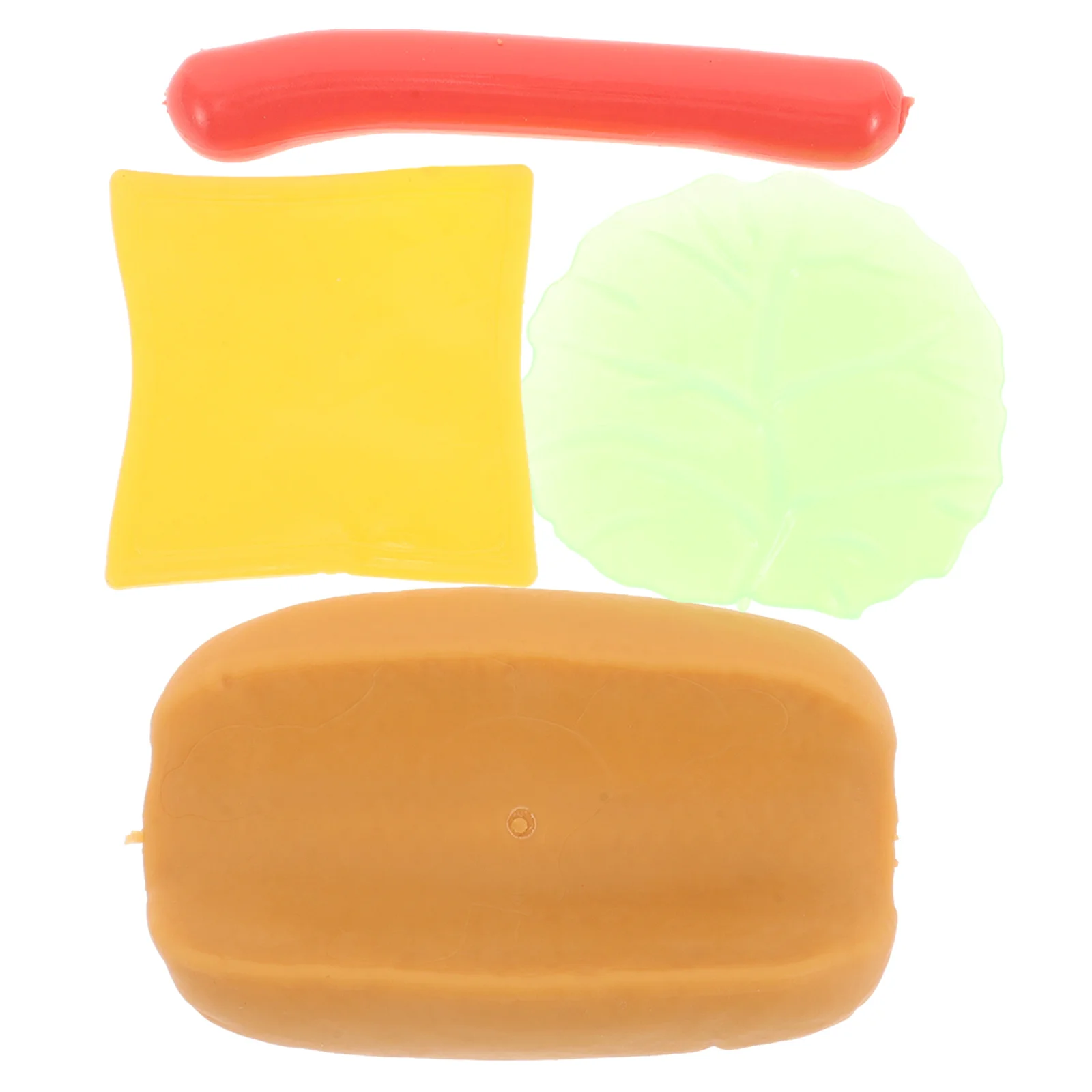 

Hot Dog Toys Realistic Unzip Fidgets Birthday Party Artificial Hot Dogs Squeezable TPR DIY Play Food Gifts Kids