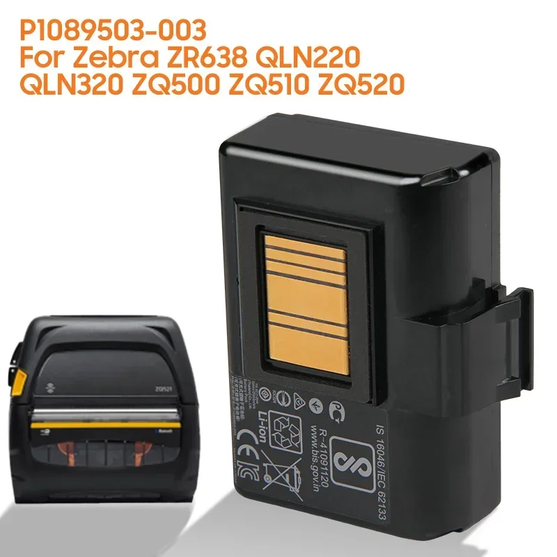 

Сменный аккумулятор P 1089503 -003 Для Zebra ZR638 QLN220 QLN320 ZQ500 ZQ510 ZQ520 P 1051378 Литий-ионные аккумуляторы 1500 мАч