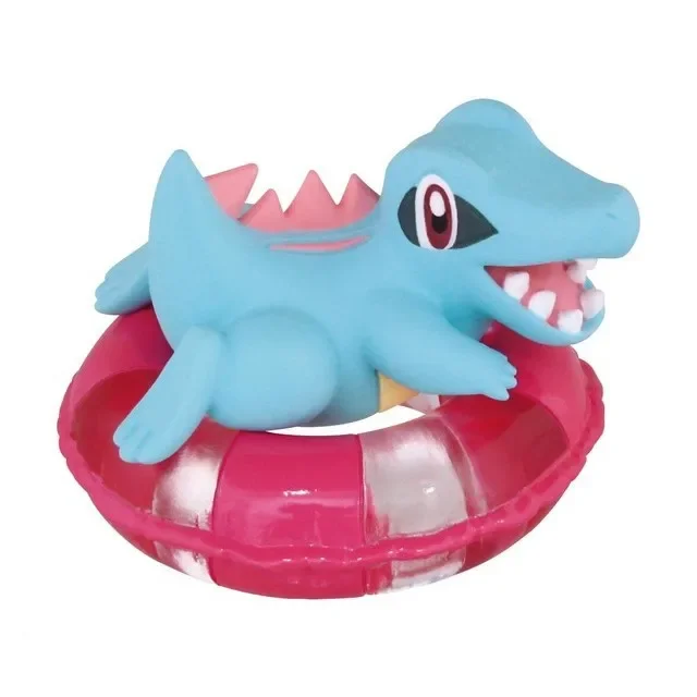 Summer Beach Series Gashapon Toys Pikachu Totodile Corsola Froakie Popplio Slowpoke Rowlet Lovely Action Figure Toys