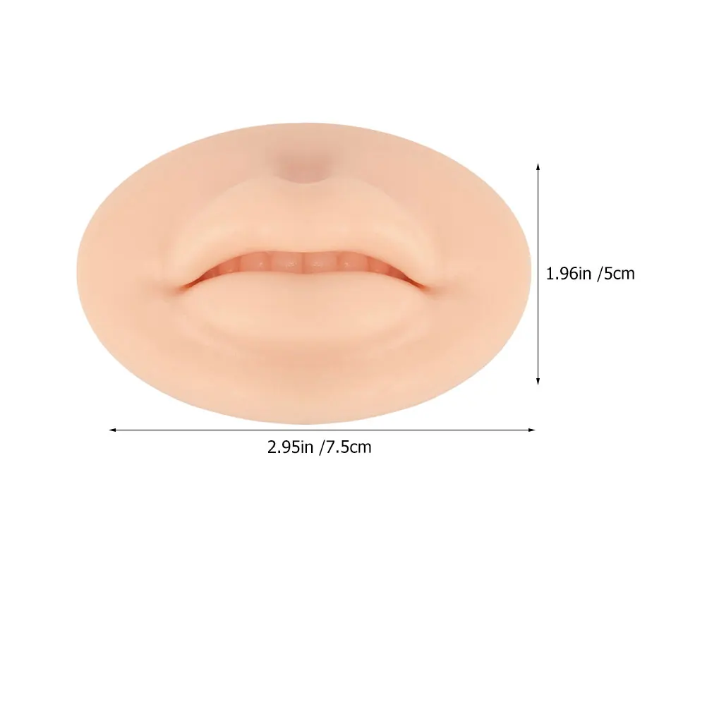 Professionelle Tattoos-Übungslippe aus Silikon, gefälschte Lippen, elastisch, weicher, gefälschte Haut, Übungsform für Tattoo-Piercing-Training, tragbar