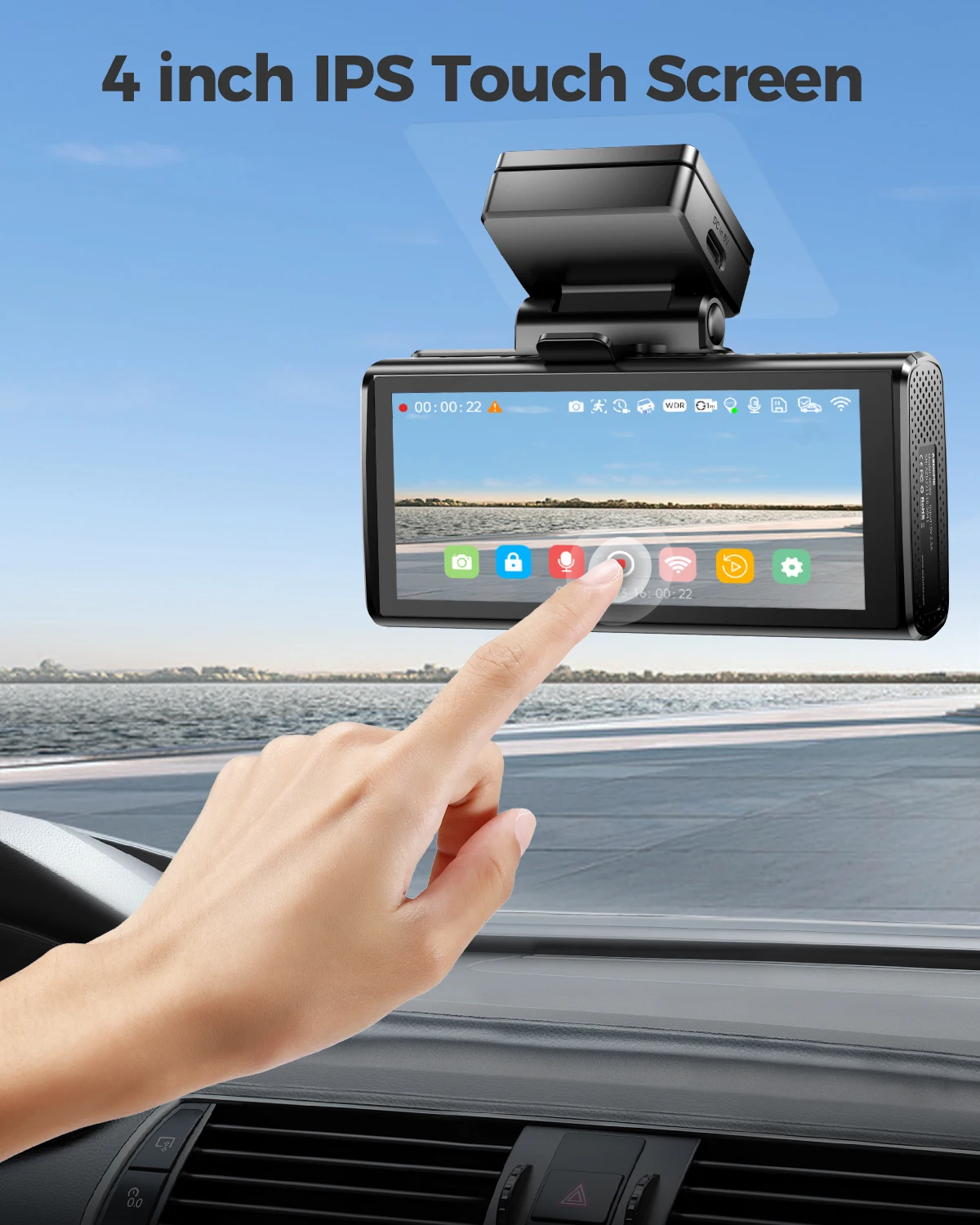 AZDOME M580 Dash Cam 5k cámara delantera trasera para coche incorporado 5GHz WiFi GPS 4 \