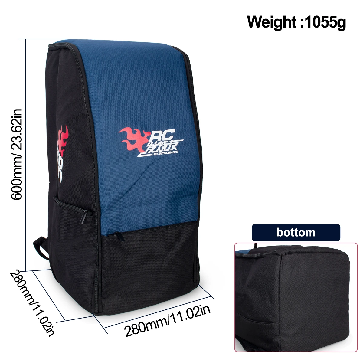 กระเป๋าเป้สะพายหลังสำหรับเก็บรถบังคับวิทยุขนาดใหญ่ กันน้ำ สำหรับรถบังคับวิทยุขนาด 1/10 Crawler Axial SCX10 Capra TRX4 TRX6 D90 TF2 CC01 กระเป๋าสำหรับพกพาสำหรับกิจกรรมกลางแจ้ง