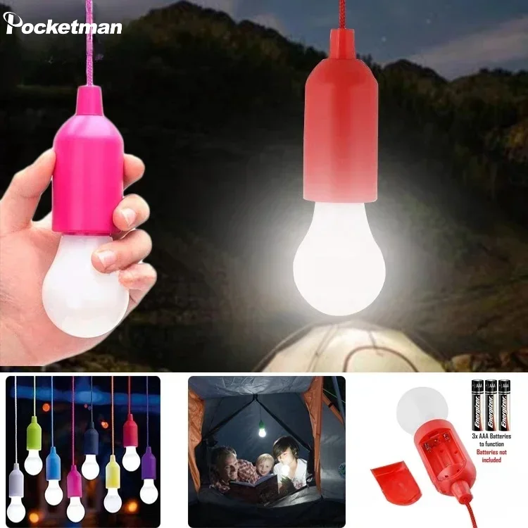 

LED Camping Light Outdoor Hanging Lights Drawstring Tent Lamp Floodlight Camping Night Light Emergency Lantern