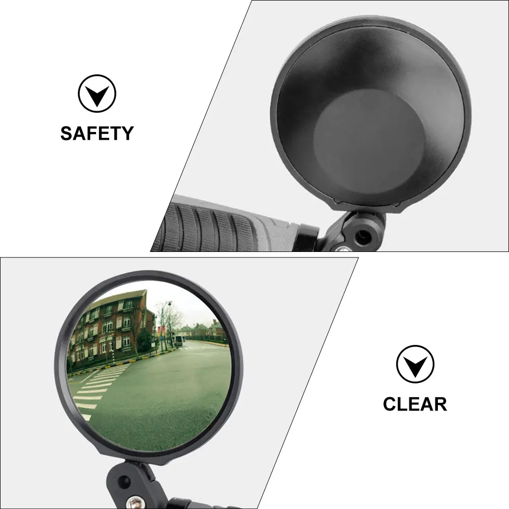 

2pcs Rearview Mirror Acrylic H Reflector Adjustable Convex Lens Safety Material For Bicycle Scooter Electric Mountain