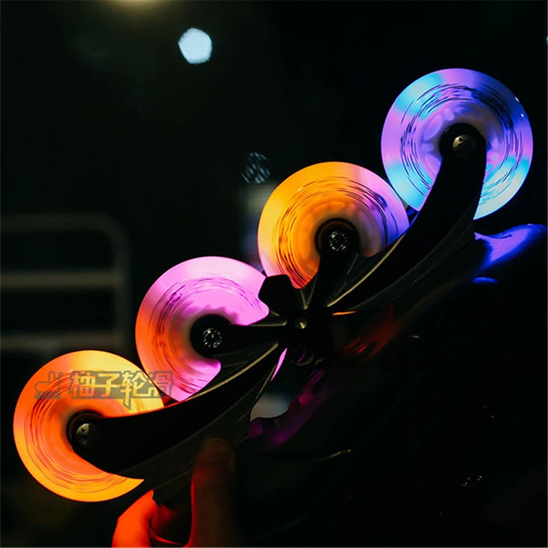 Ruedas de patinaje LED originales Flying Eagle Laeer, 80/76mm, iluminación deslizante, Slalom, urbanas, calle, rodillos de Fitness, neumáticos 88A