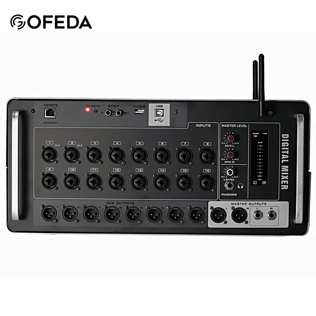 GOX-AFS16 16-Channel Professional Digital Rack Audio Mixer Manufacturers Sell Metal Material WIFI Connectivity Recording Console