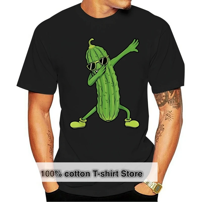 

Dabbing Pickle Dancing Cucumber Lover Funny Shirt Gifts Slim Fit Tee Shirt