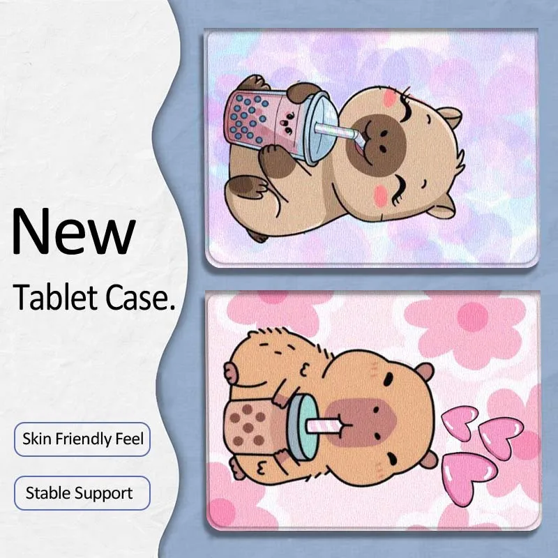 

Cute Bear Bubble Tea For Xiaoxin Lenovo Tab P12 Extreme Legion Y900 Idea Pro GT 12.1 2025 Foldable Tablet Case Gift