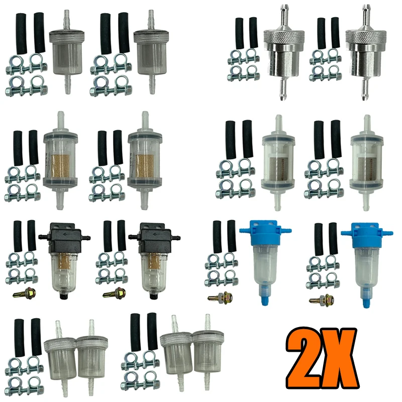 

2Set Fuel Oil Filter Water Separator & Connction Hose & Clips Kit For Webasto Eberspacher Car Truck Air Diesel Parking Heater