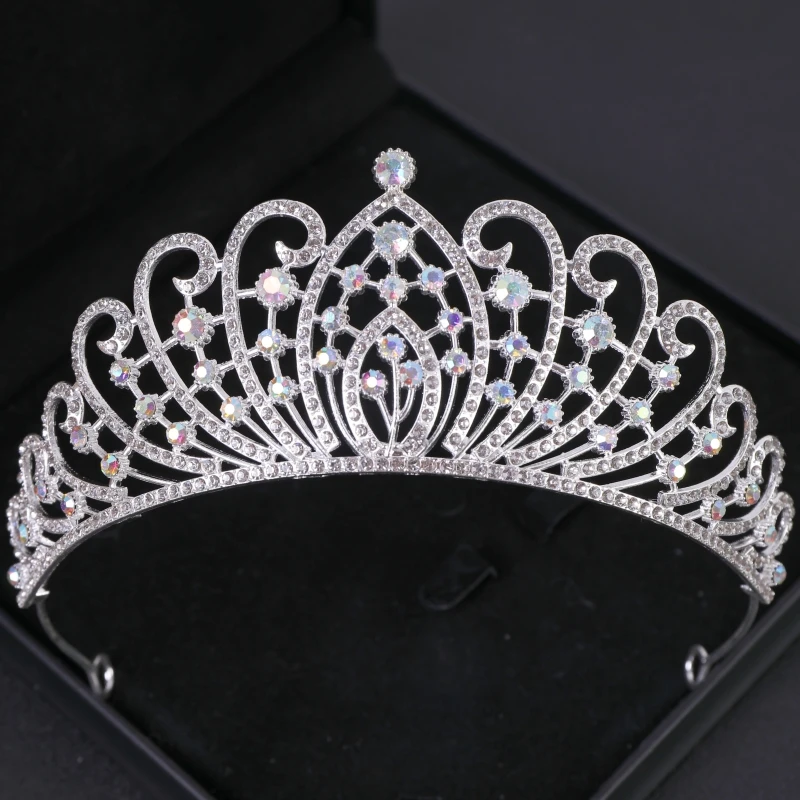 Хрустальная Корона в стиле барокко, тиара, вечерние диадемы для женщин, свадебные аксессуары для волос, ювелирные изделия, диадемы и короны, подарки на день рождения на день Святого Валентина