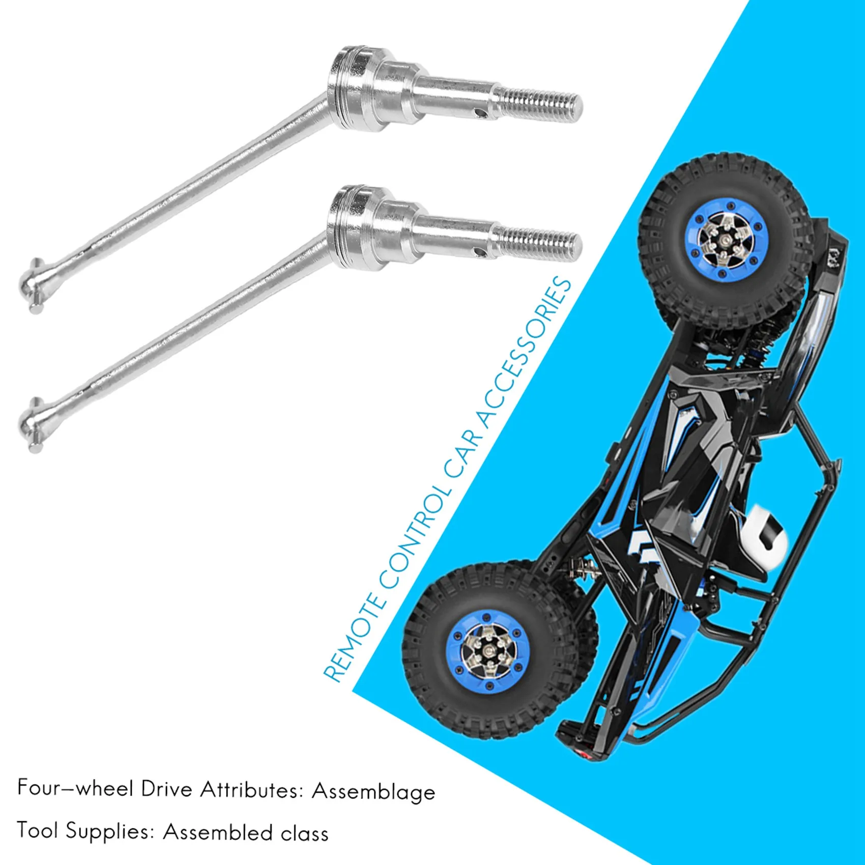 ABYC 2 قطعة عمود محرك أمامي معدني CVD 0090 لـ WLtoys 12428 12423 1/12 RC أجزاء ترقية شاحنة دورة قصيرة
