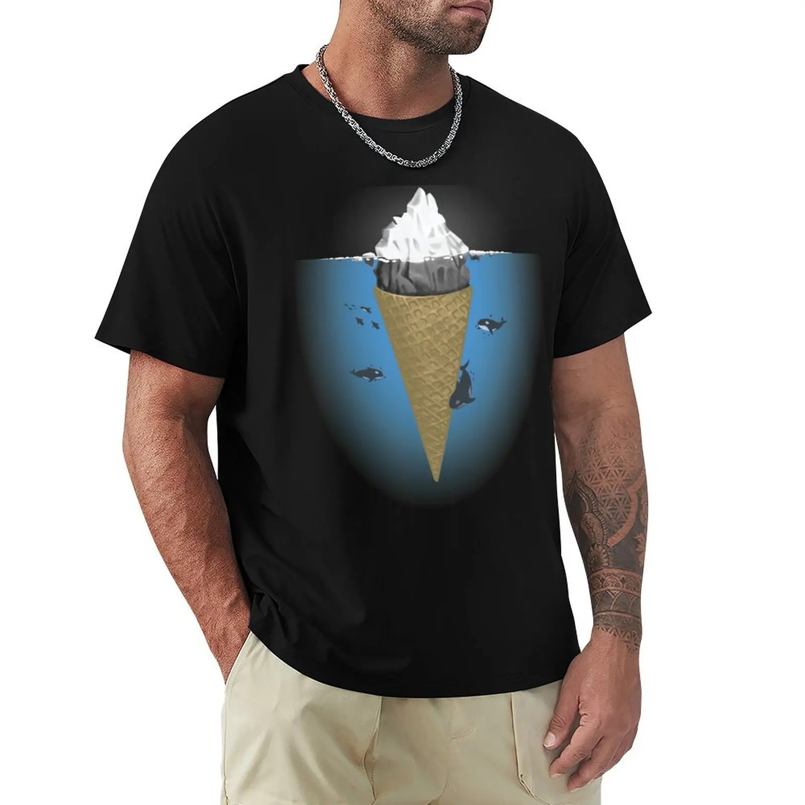 Hidden part of Icebergs T-Shirt Casual Basic Short Sleeve T-Shirt