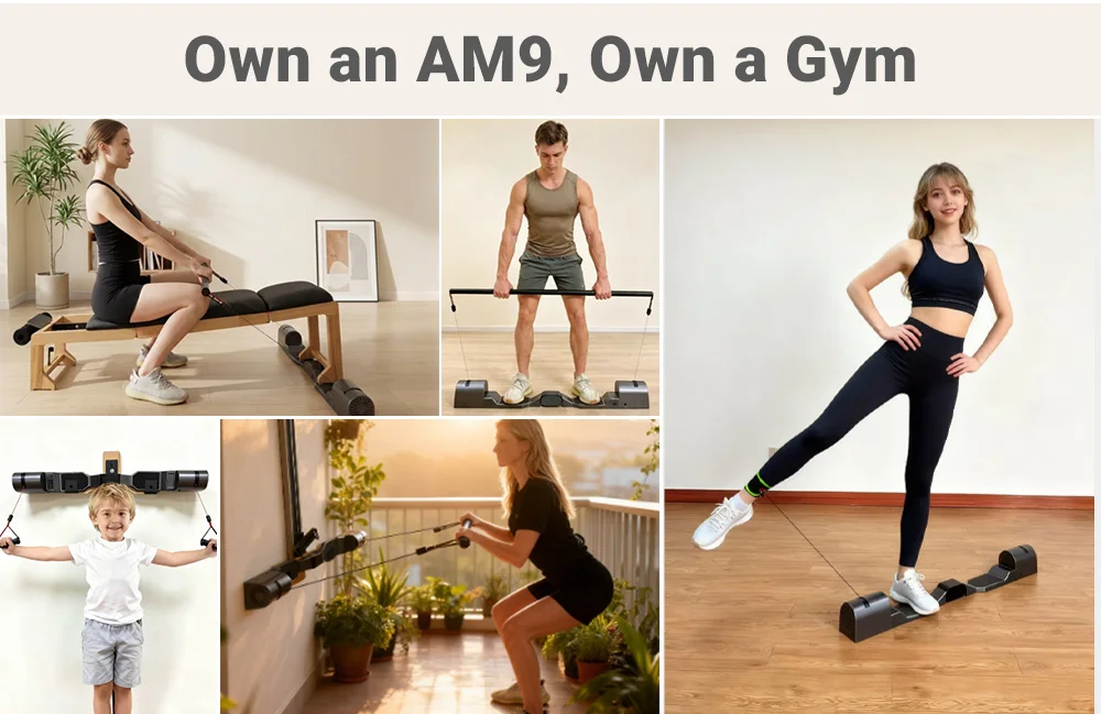 AM9 Smart Gym Equipment For Free Weights Workouts With Small Packing For Online Sale CE Certificate APP Live Course For Crossfit