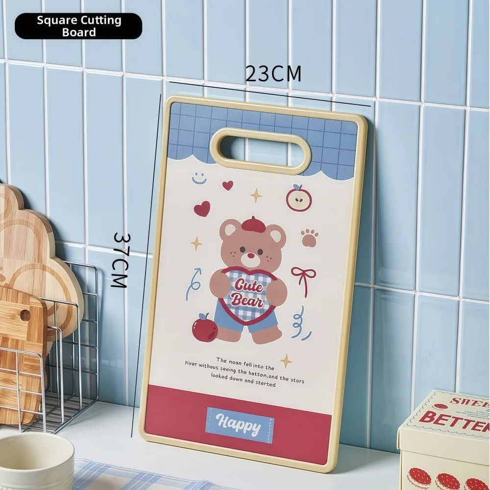Food Grade Plastic Cutting Board Antibacterial Double Sided Vegetable Cutting Board Non-slip Vertical Bracket Design