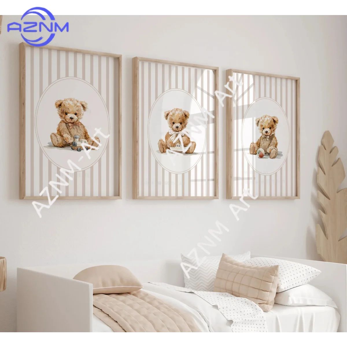 1/3Pcs Prints for a Baby Boy Nursery, Teddy Bear Prints, Vintage Nursery Posters, Little Boys Room