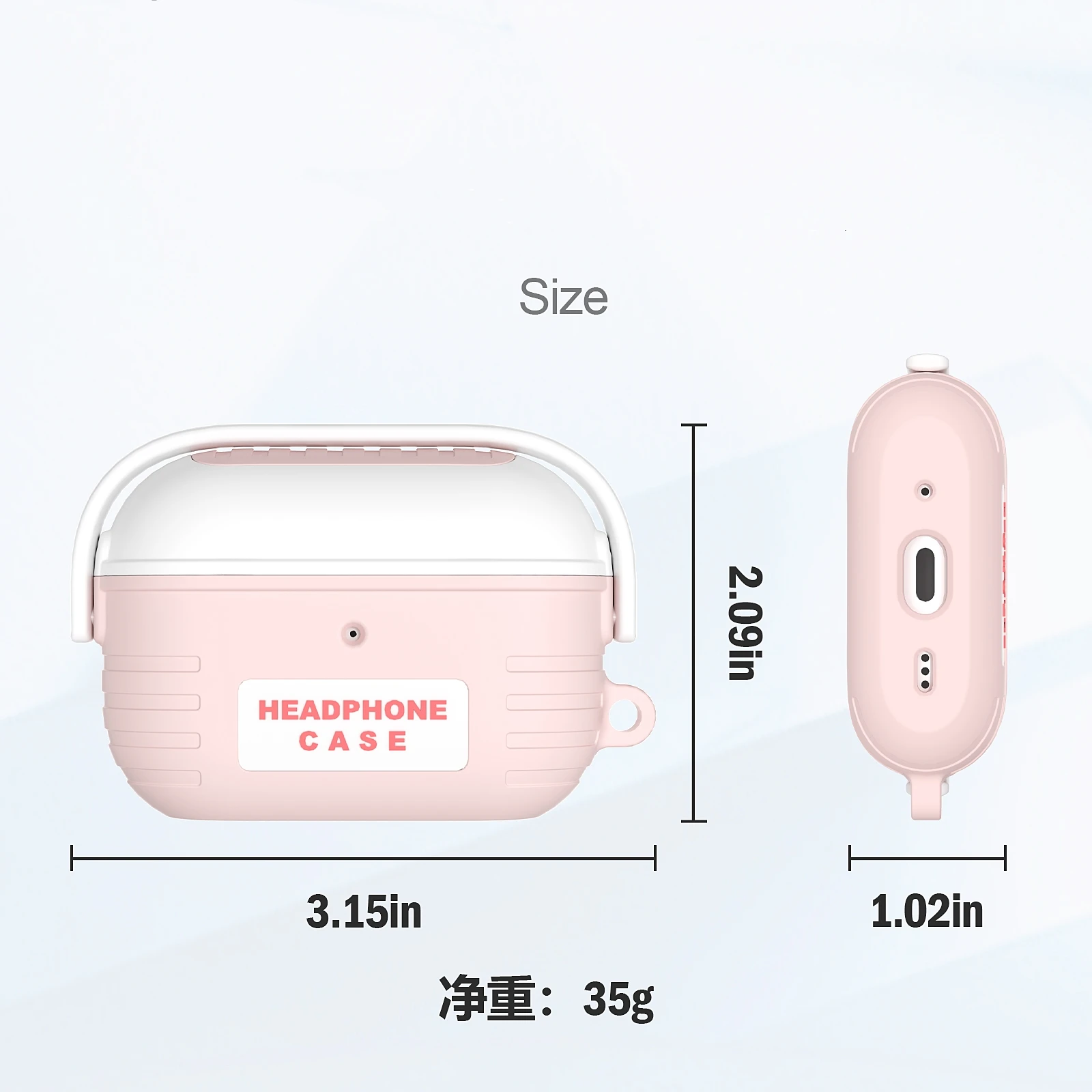 シリコン保護ケース,airpod pro 2第2世代用保護ケース,キーホルダー付き