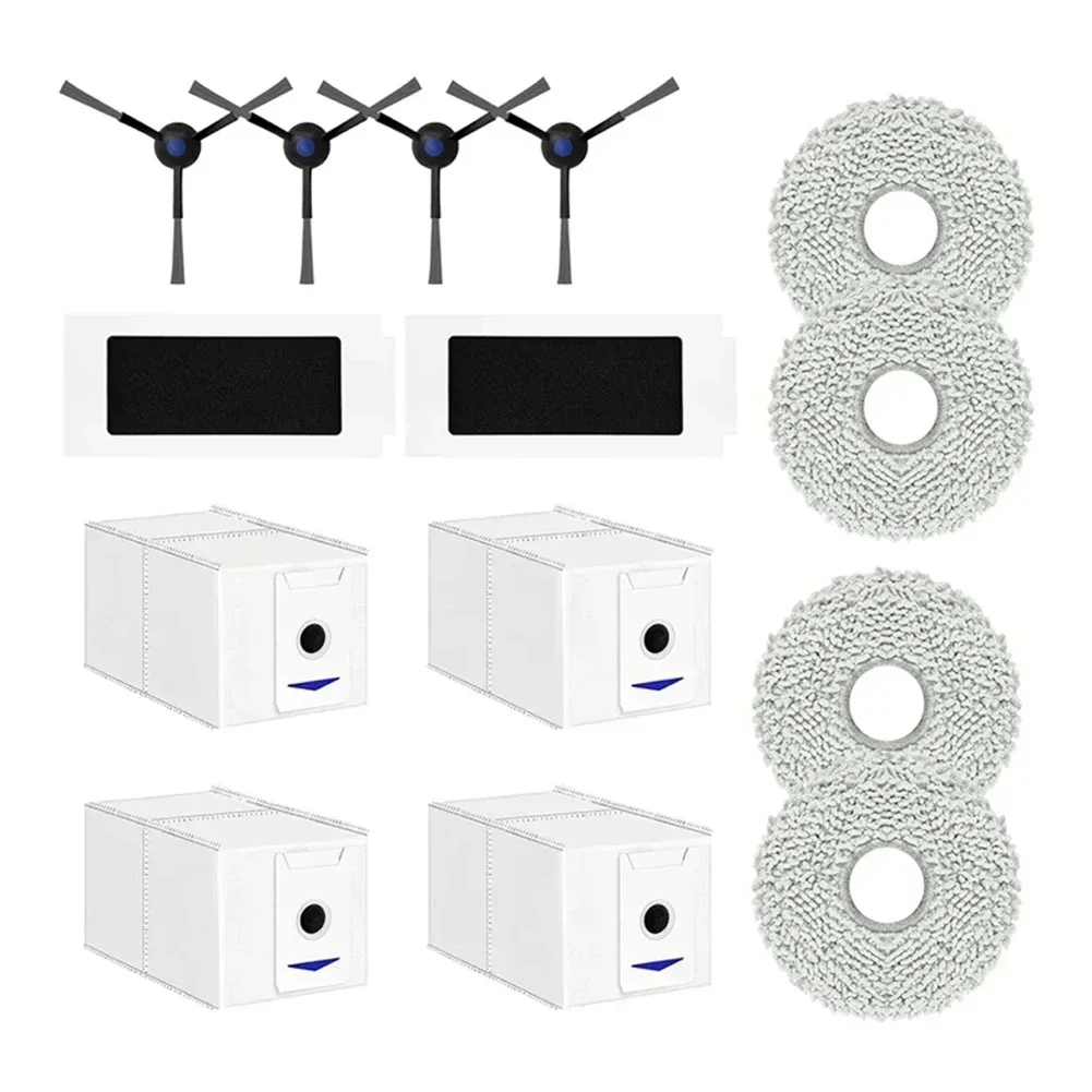 

15pcs For Ecovacs For Deebot T30 Pro For Omni Vacuum Cleaner Kit Dust Bag Filter Side Brush 0.4cm/Filter 10.5*4.5*1.5cm