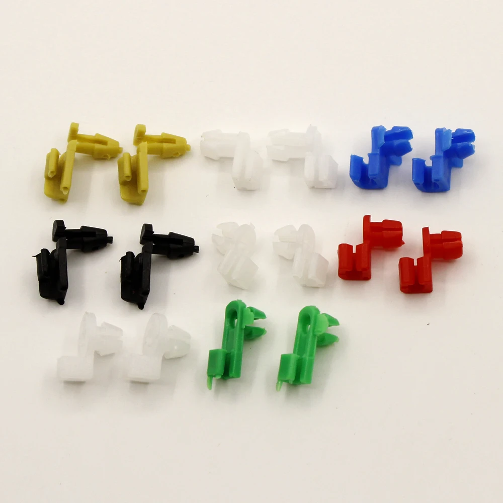 Car Auto Door Lock Rod Clip Fastener Retainer Rivet Buckle Assortment 8 models Mixed 16pcs Plastic Clips