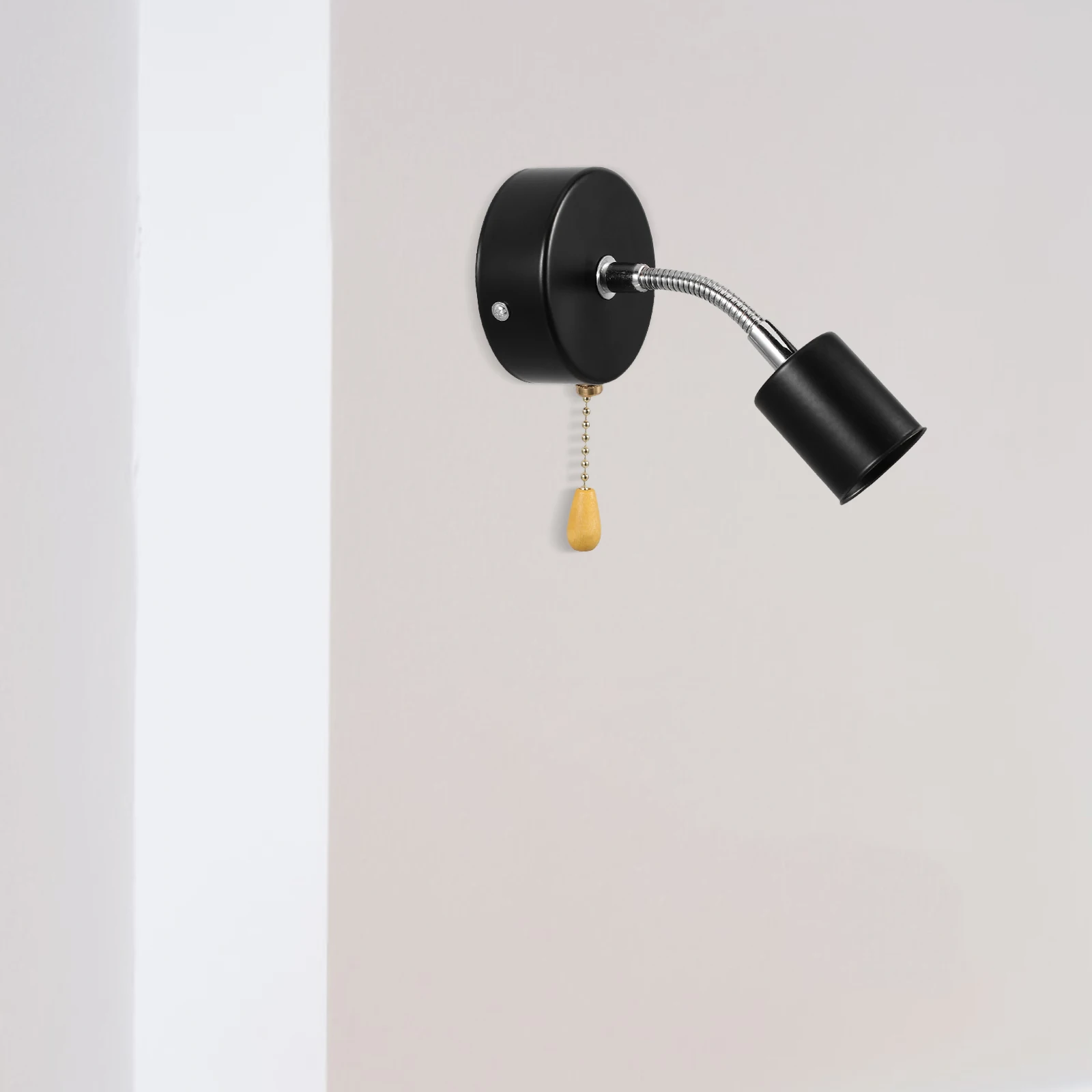 

1 Set Wall Lamp Holder Sturdy Plastic Light Base Vintage Style Easy Installation Durable Socket For Light Bulb Lamp Accessories
