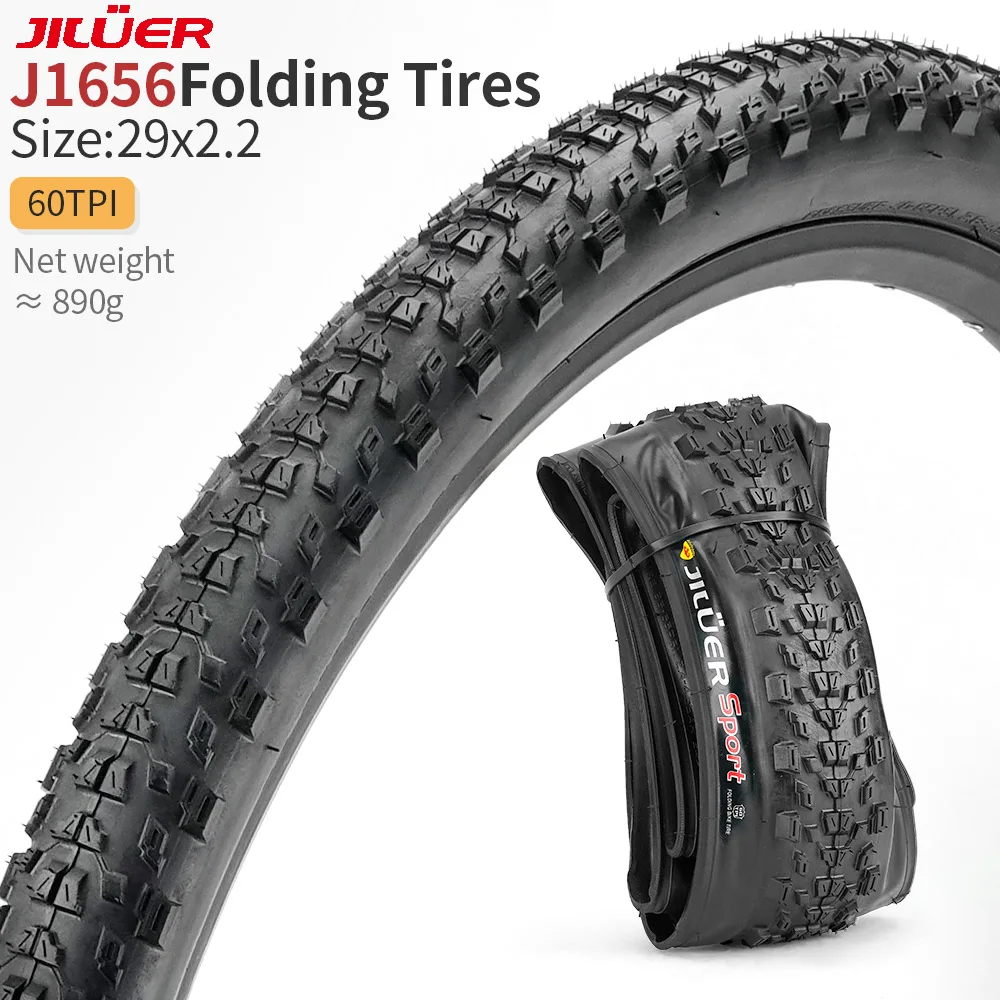 JILUER Bicycle Tire Folding tire J1656 29inch Ultra Light Road Folding Bicycle Tires Ultra Light Bike Tires MTB Folding Tire