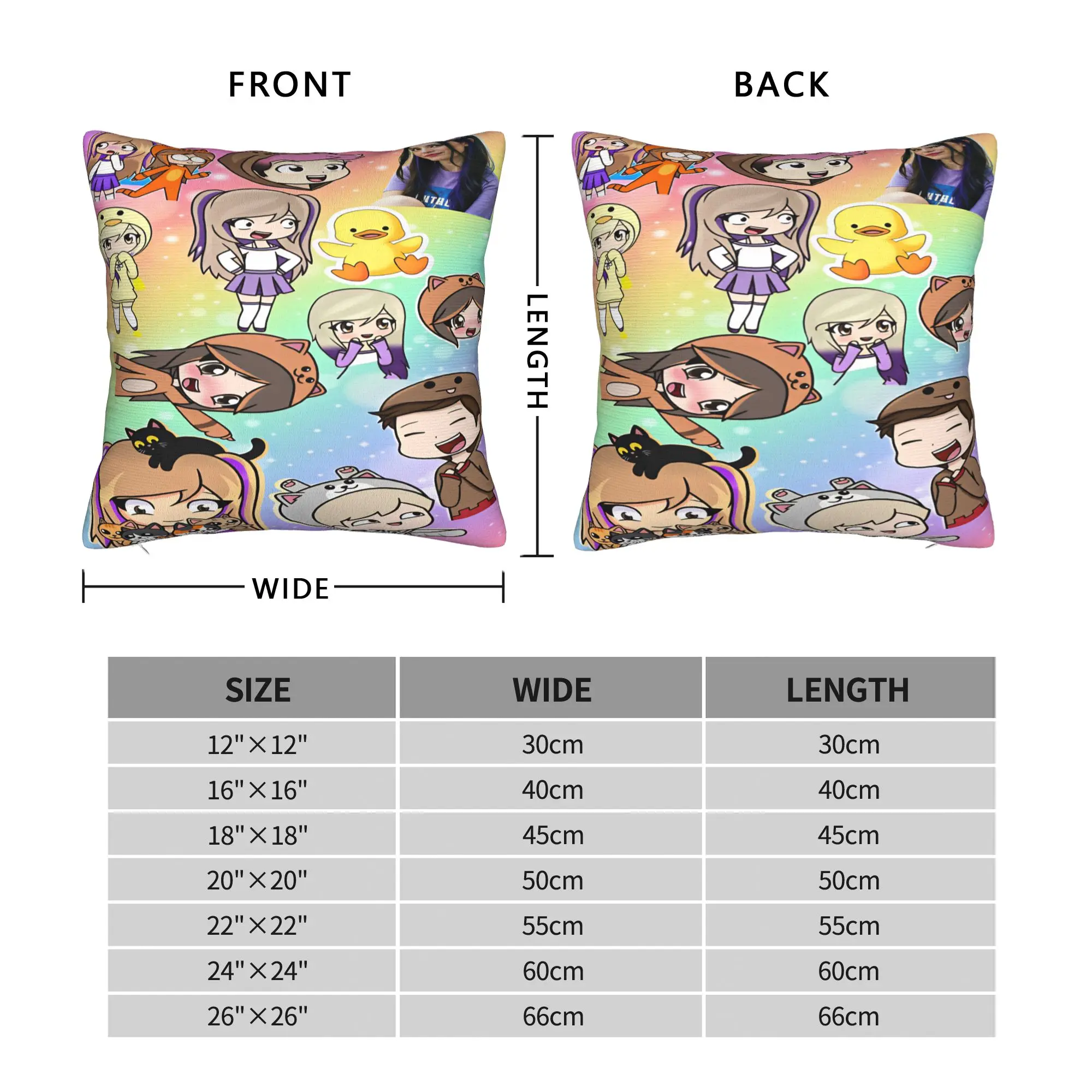 Pillow Cover Pastel Banner Group Lyna Vallejos  Fashion Pillow Case For Sofa Home Decoration Pillowcases