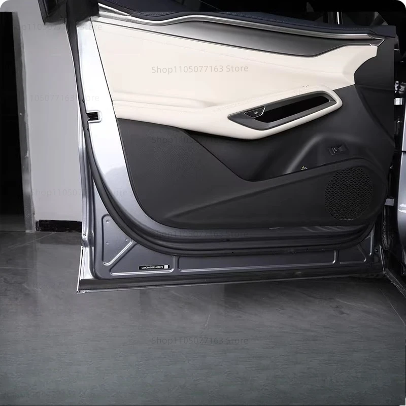 For BYD Song L EV 2024 2025 Leather Anti-kick Mat For Car Door Doorsill Strip Protective Mat Interior Mouldings