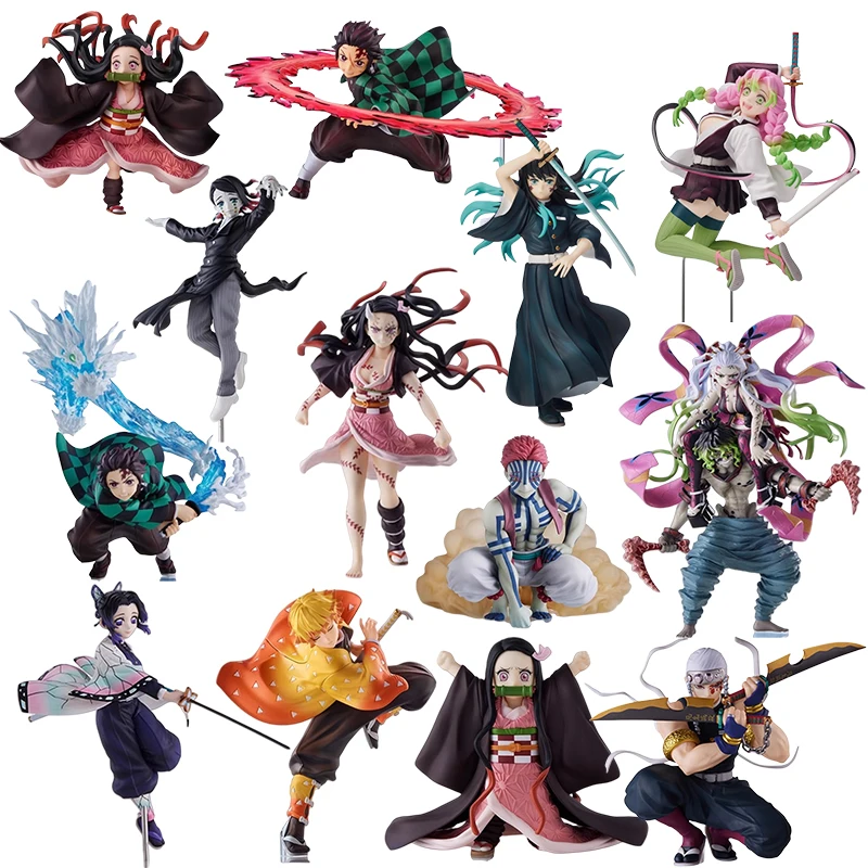 

Высококачественные наборы коллекционных фигурок Танджиро, Незуко, Зеницу и Иносуке из Kimetsu No Yaiba (серия Anniplex ConoFig)