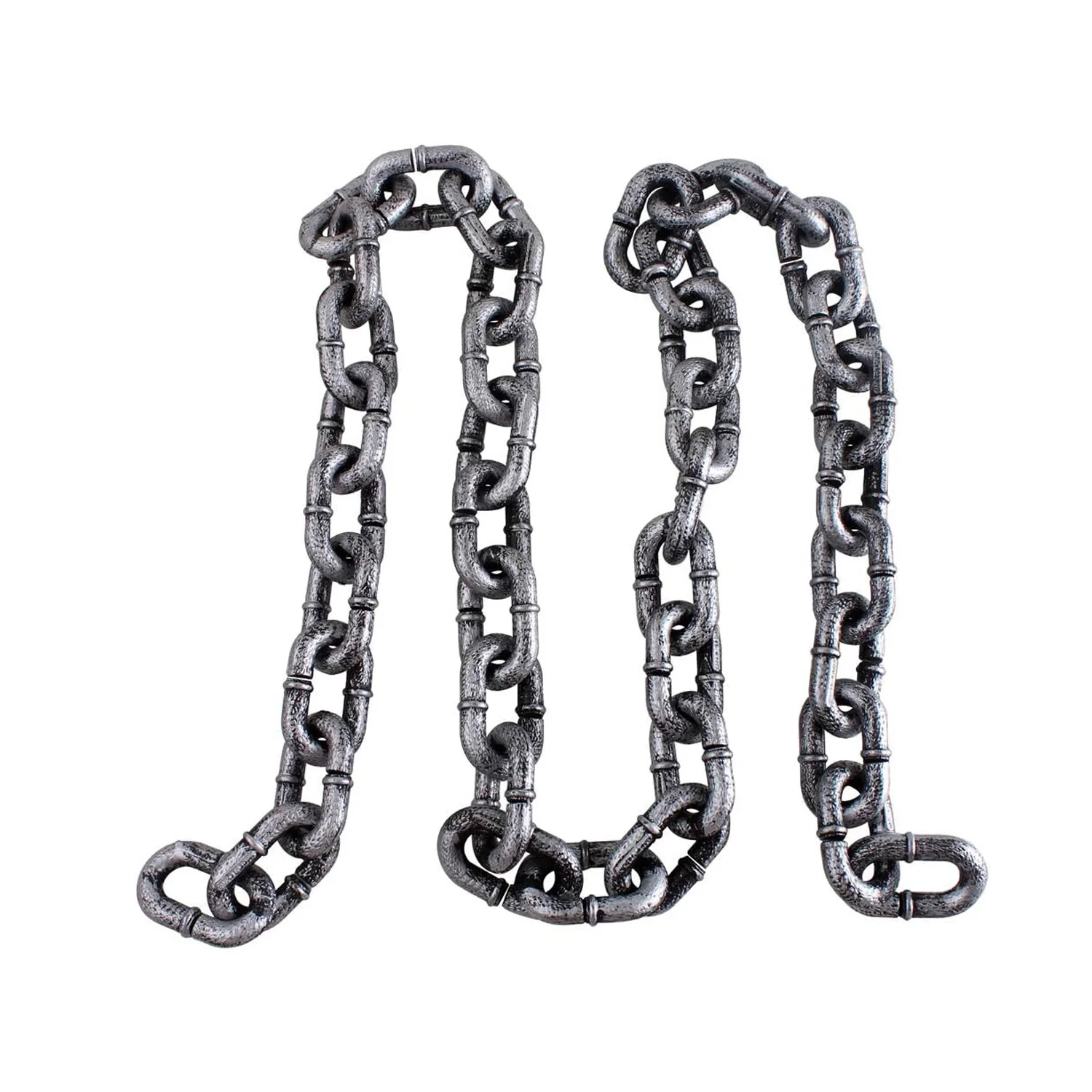 1.8M Halloween Chain Plastic Prison Chain Large Link Chain Decoration for Cosplay Party Performance Stage Prop Costume Accessory