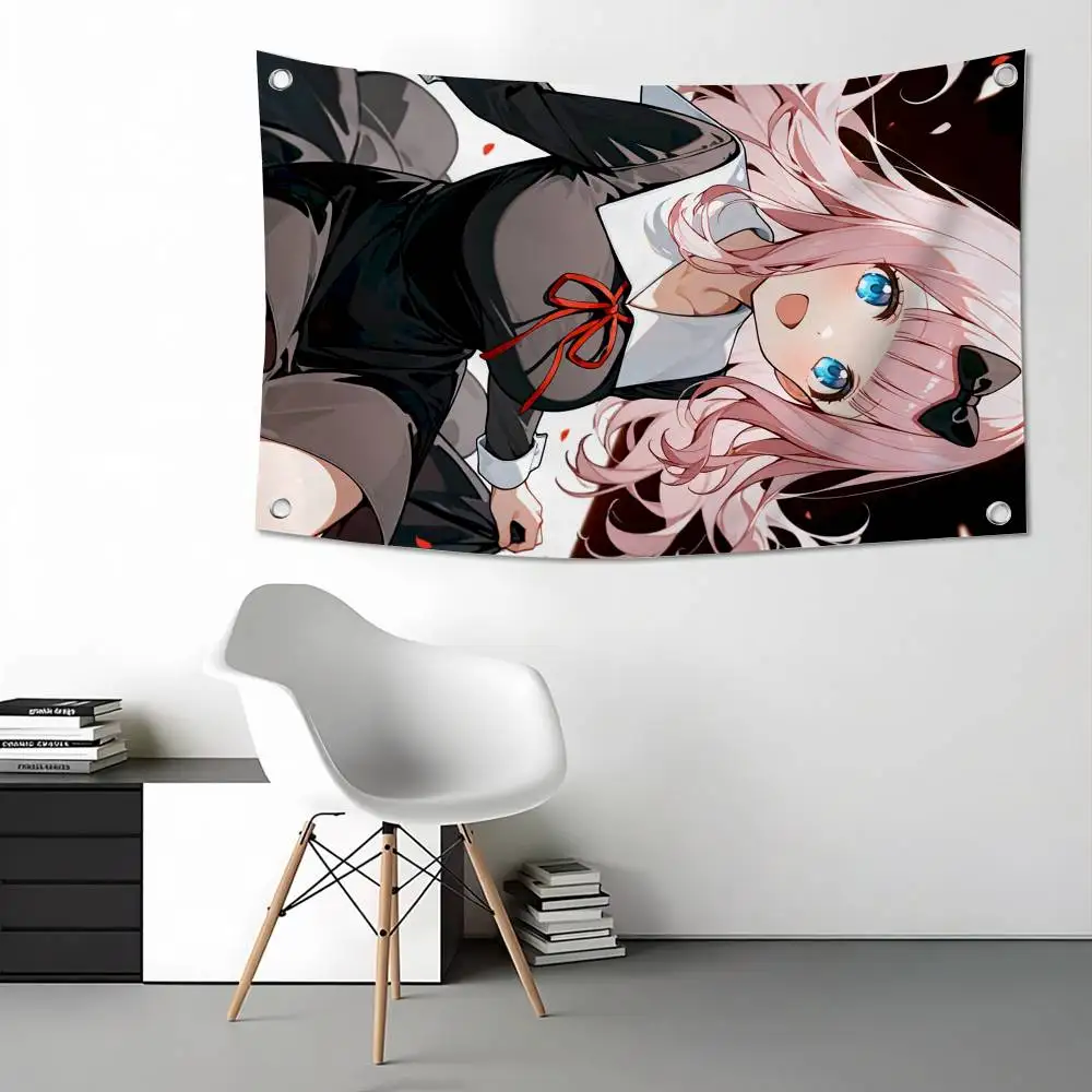 Kaguya-sama Chika Fujiwara Flags for Bedrooms Home Decor Items Outdoor Decors Garage Decoration Flaga