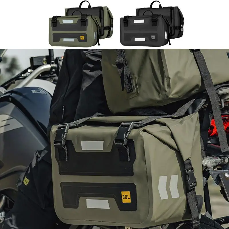 

Motorcycle Side Bag Waterproof Multifunctional Saddle Side Luggage Bag Easy Installation Travel Supplies Moto Accessories