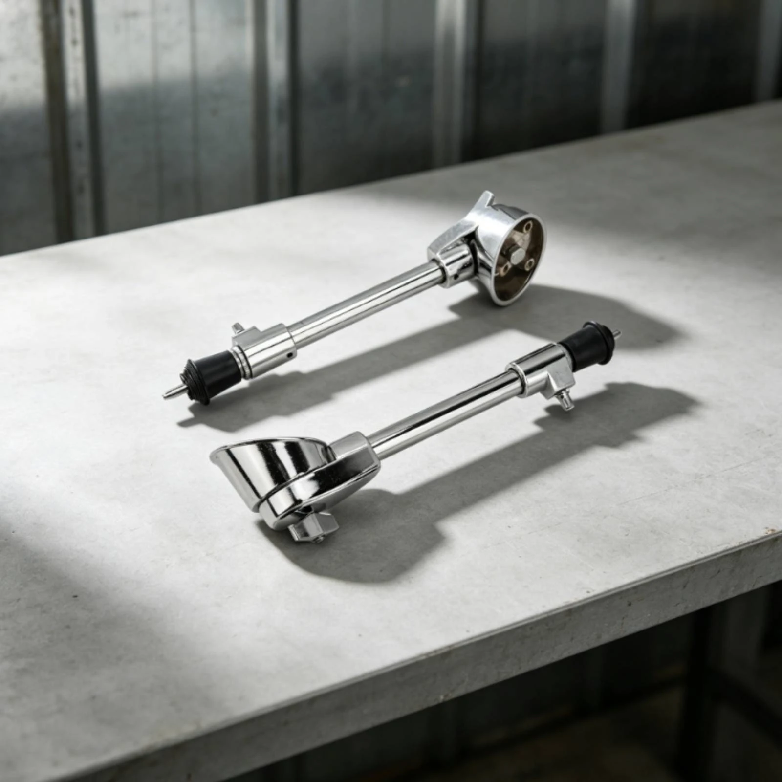 Bass Drum Legs Chrome Drum Set Legs Hardware Stable Anti-Skid for Drummers, Stage, Rehearsal Studio