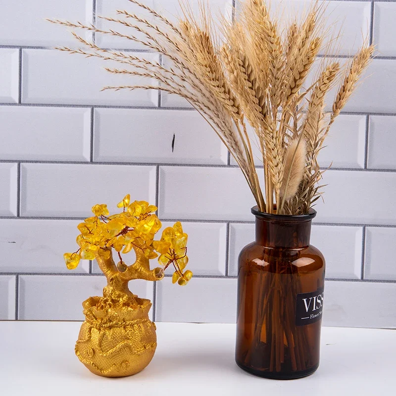 شجرة كريستال صنبور فنغ شوي ، شجرة نقود السترين ، ثروة التنين الصيني ، شجرة الهدايا