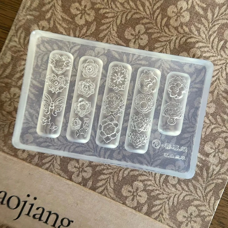 الصينية الرجعية فراشة نمط سيليكون قالب الأظافر الكرتون حلم الدانتيل مظلة 3D مجوهرات الأظافر قالب الأظافر الفني والإبداعي #5