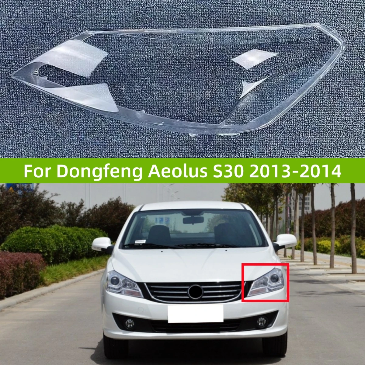 

For Dongfeng Aeolus S30 2013 2014 Car Gadgets Headlight Glass Replace The Original Lens