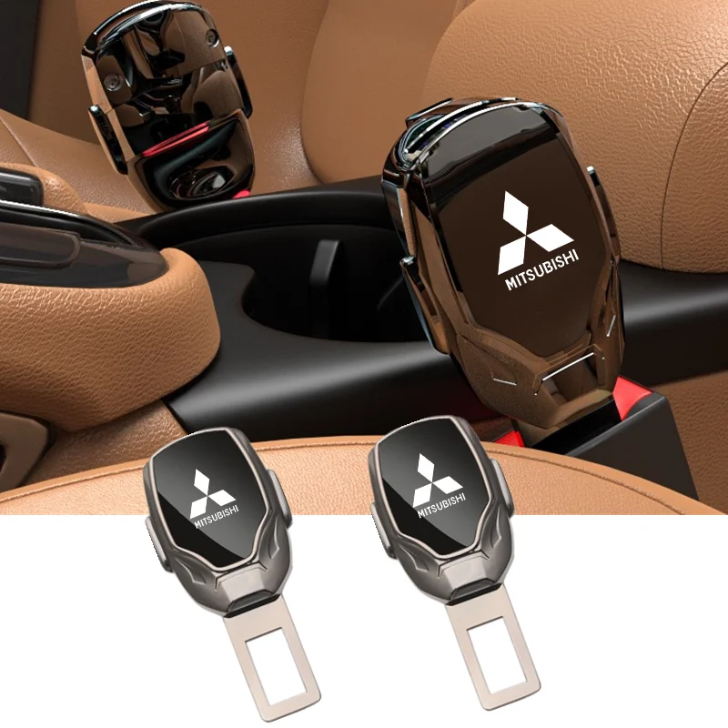 Car Seat Belt Extension Plug Safety Seat Lock Clip Buckle for Mitsubishi Lancer ASX Outlander Pajero Evolution Car Accessories