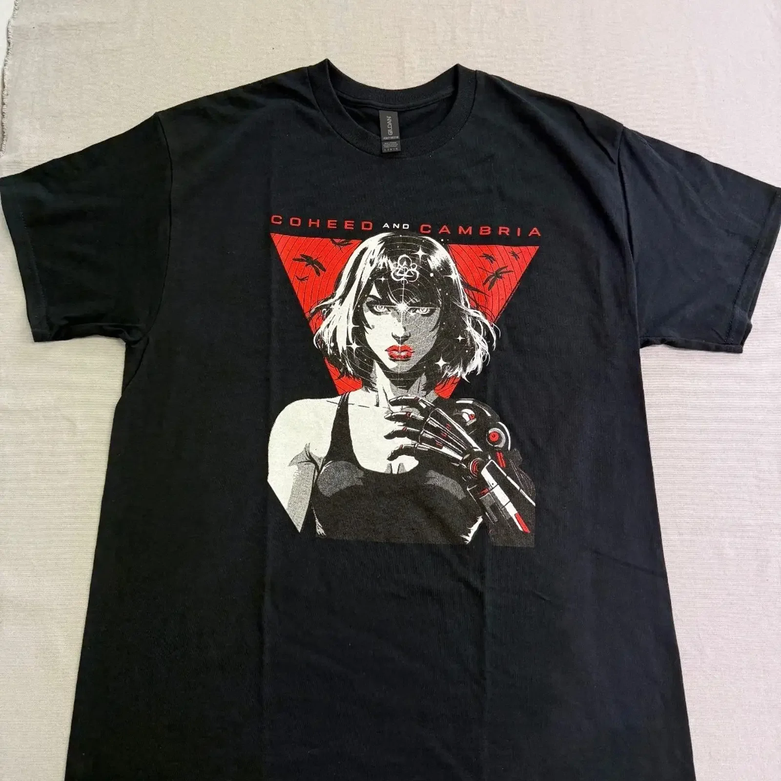 Coheed and Cambria Band T shirt Android Girl Dragon Flys Official New vintage Washed designer clothes Stylish Unisex Breathable