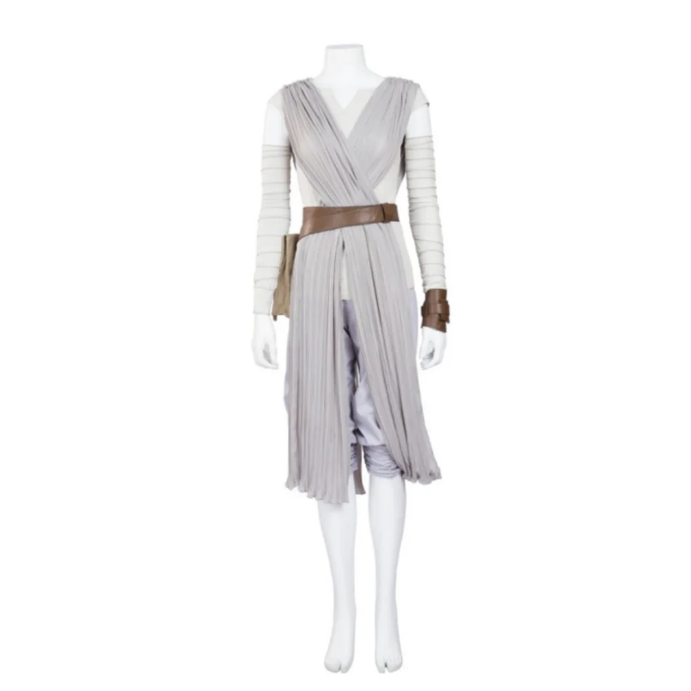 

Adult Children Rey Cosplay Costume The Rise of Skywalker Leather Battle Clothes Outfits Movie Battle Space Halloween Carnival