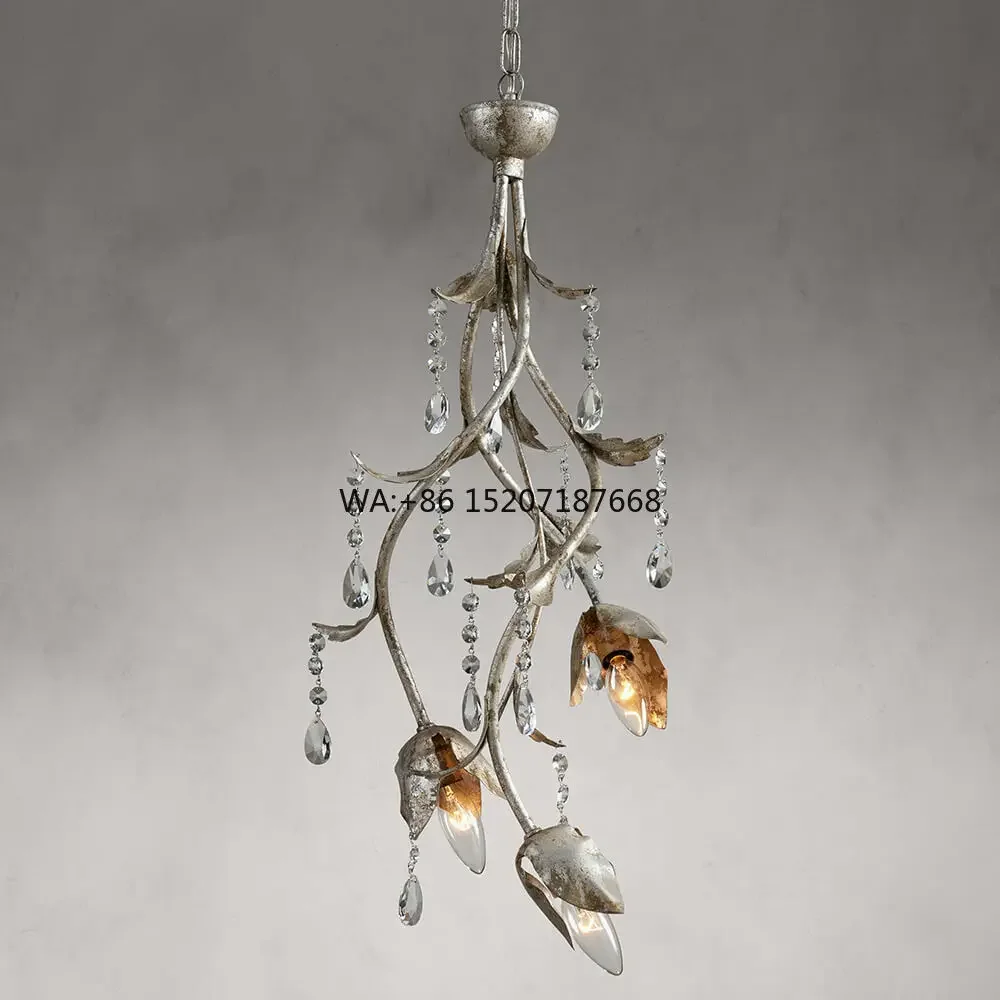 Vintage Iron  Light Retro  Creative Medieval Style Lily Flower  Light
