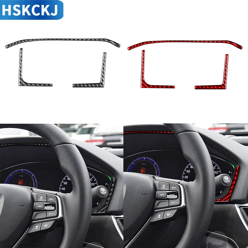 

For Honda Accord 2018 2019 2020 2021 Carbon Fiber Speedometer Sticker Surround Cover Trim Interior Decorative Accessories