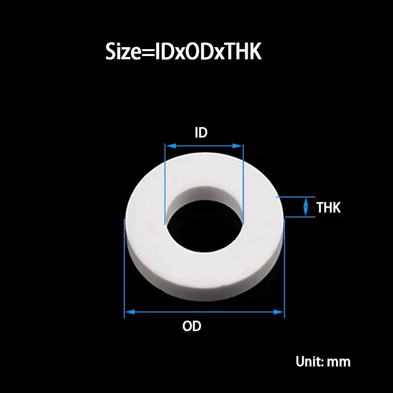 Alumina Ceramic Gasket Ring High Temp Resistant Corrosion Proof Anti-Oxidation Flat Washer
