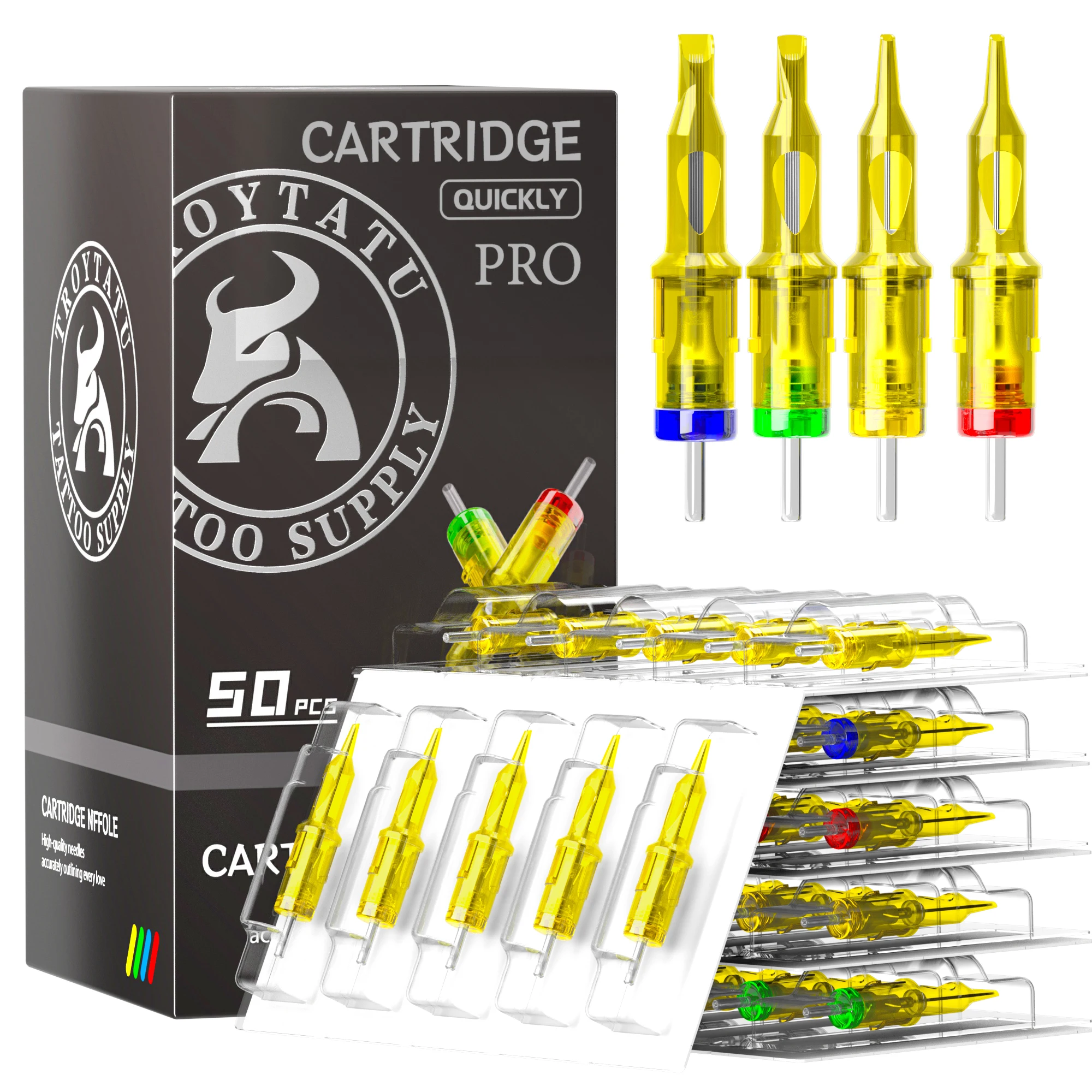 

TRO Tattoo Needle Kit Disposable 50PCS Mixed Tattoo Needles Hot New Professional Tattoo Cartridge Needle For Tattoo Pen