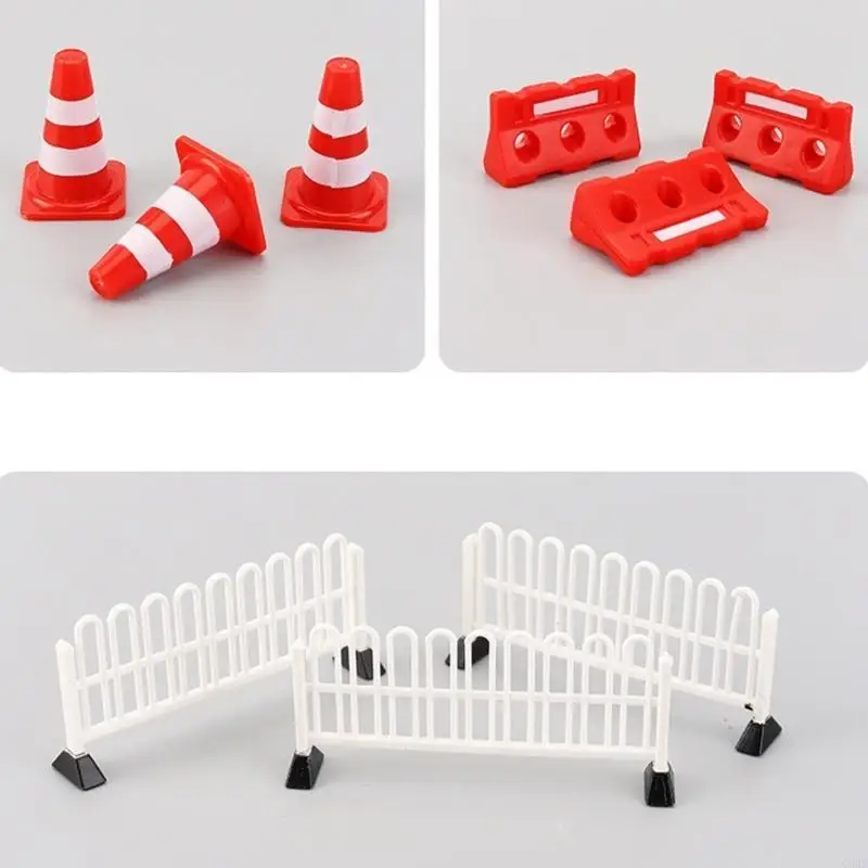 CORB 95/75Pcs Miniature City Barriers For Kids Enhancing Learning Experience With Realistic Designs And Bright Color