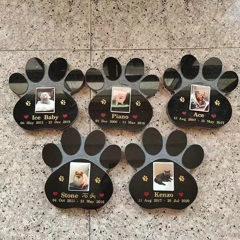 

Marble Pet Tombstone for Dogs and Cats Outdoor Memorial Monuments and Tombstones