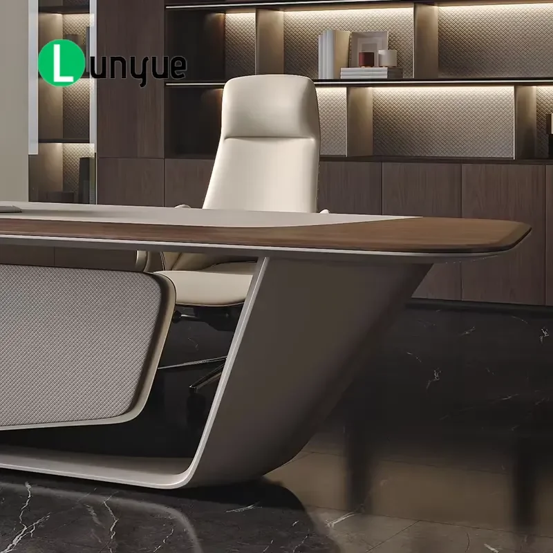 L Shaped Executive Desk Modern Wooden CEO Office Furniture Luxury Large Workstation For Home Business Customizable Wholesale