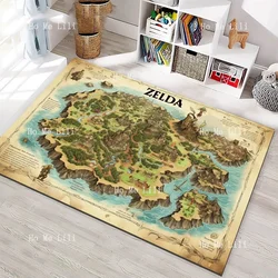 Zelda Map Rug Gift For Gamer Carpet