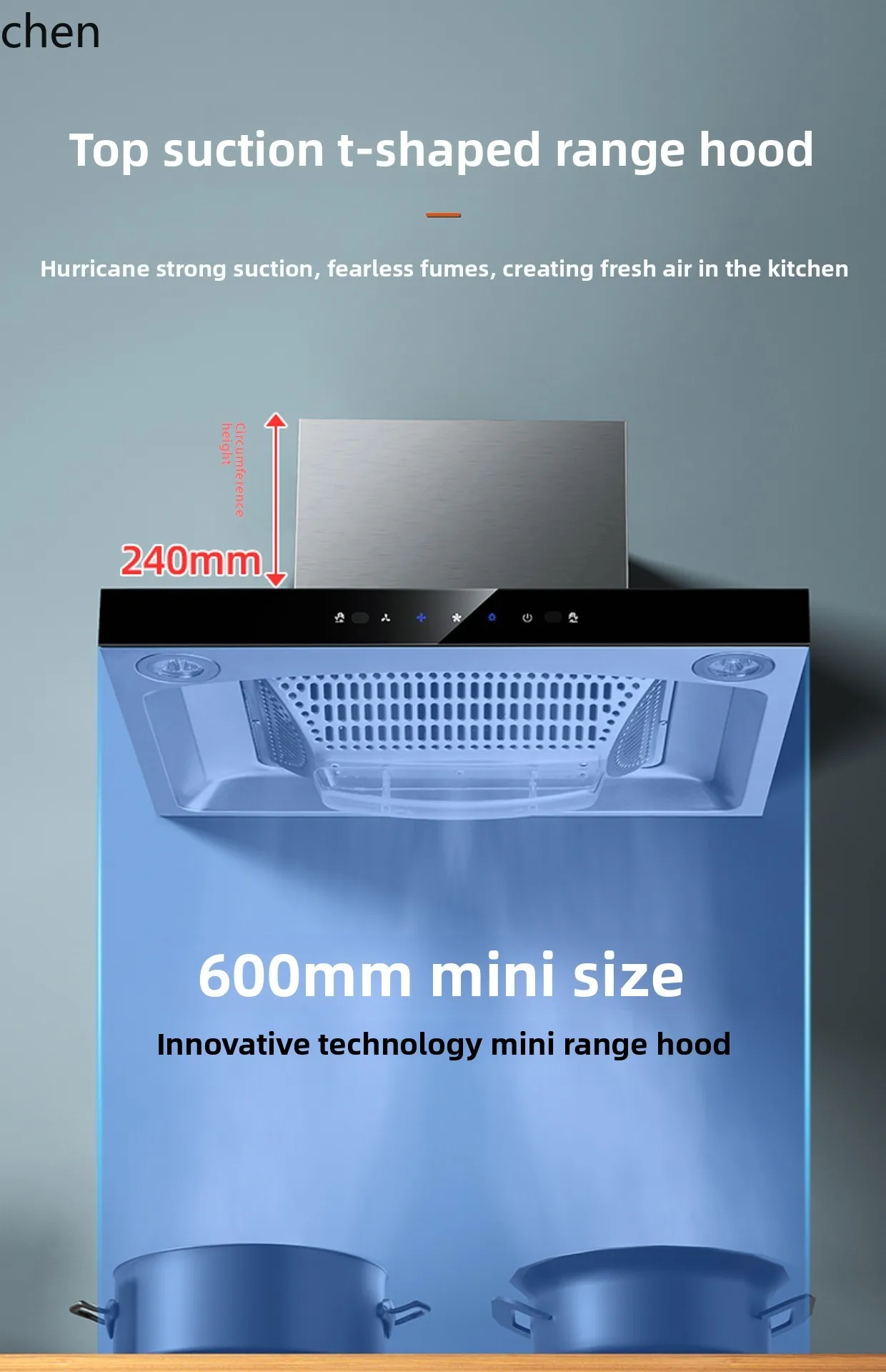 ZML range hood small size large suction rental pumping machine small household top suction smoking machine