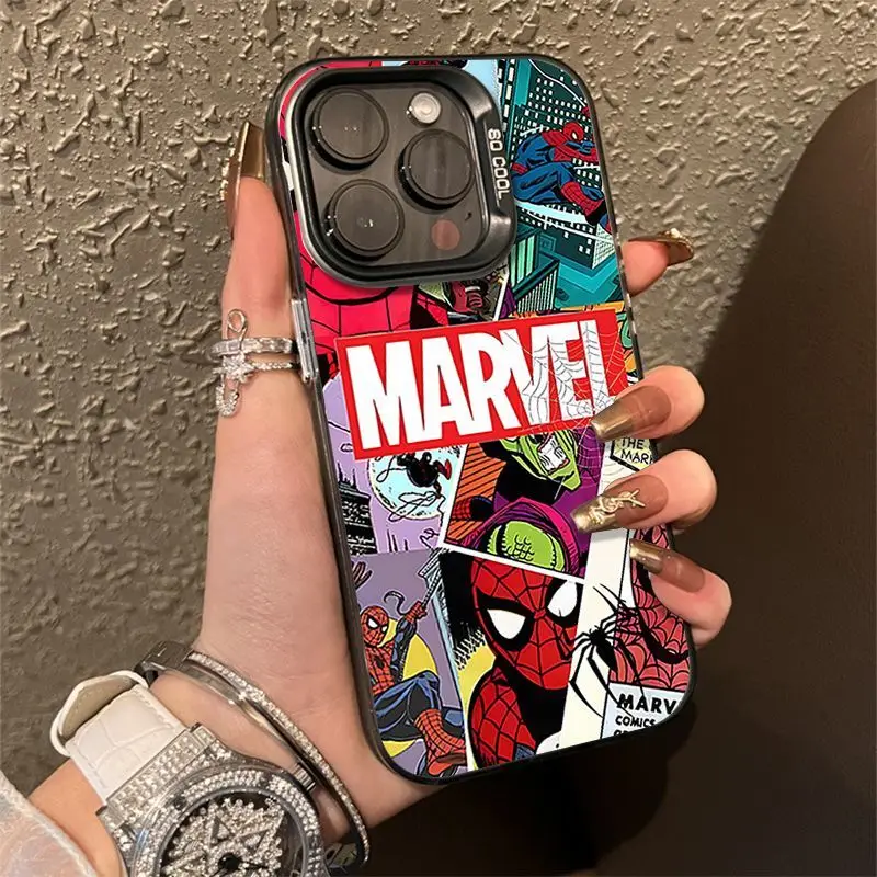 Marvel Spider Man High Quality Phone Case For iPhone 16 15 14 13 12 11 Pro Max X XR XS MAX 7 8 Plus Mini Boy Silicone Cases Y2K