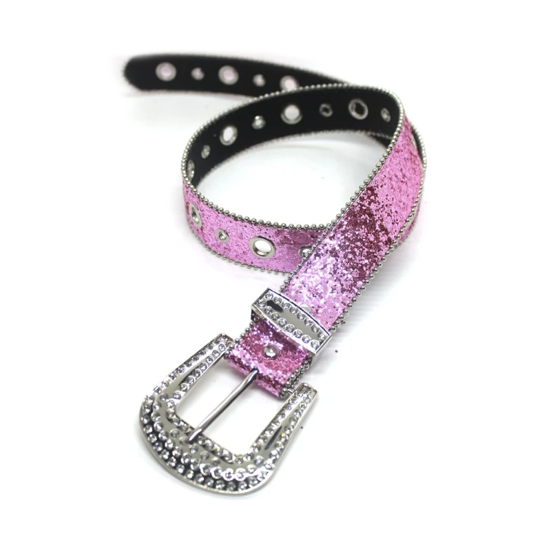 Casual Belts Adult Temperament Full Sequins Waist Belts Western Cowgirl Cowboy Fashion Belt for Jeans Skirt DXAA